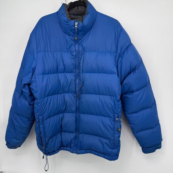 L.L. Bean Men's L Down Blue Puffer Jacket Vintage Y2K